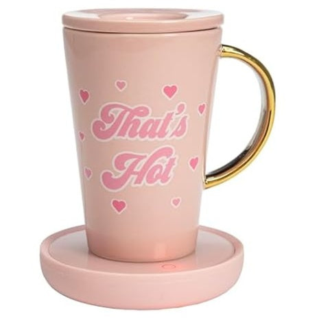 Paris Hilton Electric Mug Warmer Set W/ 14oz Ceramic Coffee Mug & Lid
