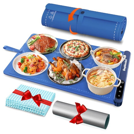 Electric Food Warming Mat with 12-Hour Auto Shutoff