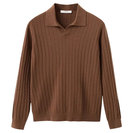 Mango Men's Cashmere Polo Sweater