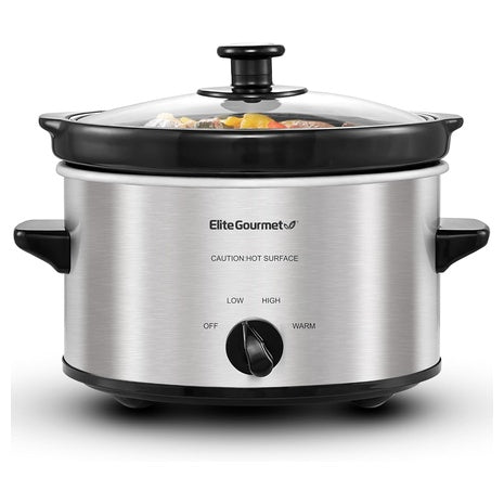 Elite Gourmet 2-Quart Electric Oval Slow Cooker