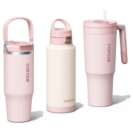 3-Pack Insulated Straw Tumbler Water Bottles