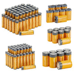 108 Amazon Basics AA, AAA, C, D & 9V Batteries