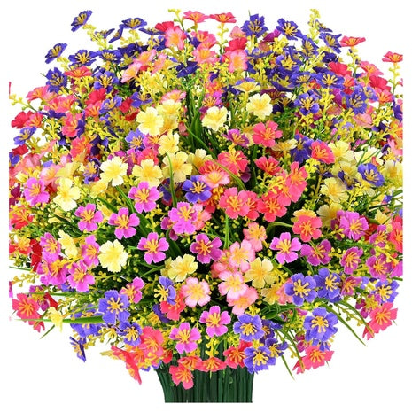 10-Piece UV Resistant Artificial Flowers (Various)