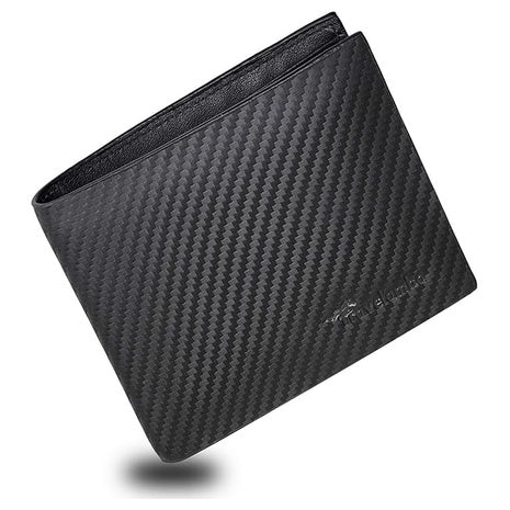 Men's Slim RFID Bi-Fold Leather Wallet with ID Window