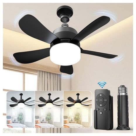2-in-1 Socket Fan Light with Remote
