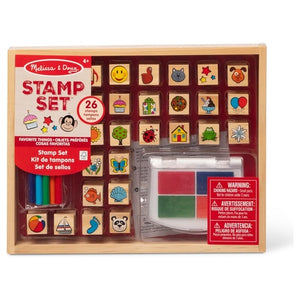Melissa & Doug Wooden Stamp Set w/ 26 Wooden Stamps