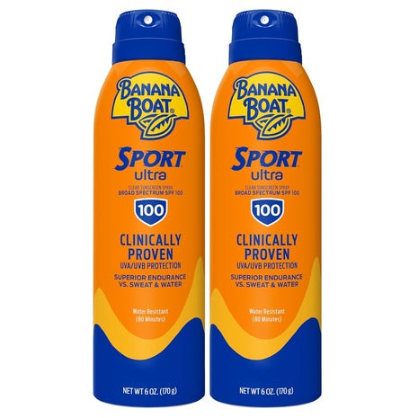 2-Pack Banana Boat Sport Ultra SPF 100 Sunscreen