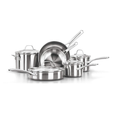 Calphalon 10-Piece Stainless Steel Cookware Set
