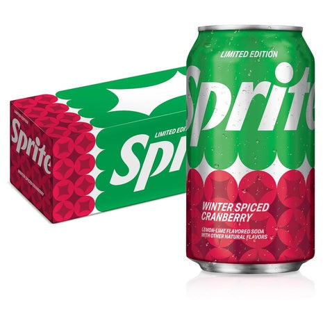 12 Cans Sprite Winter Spiced Cranberry