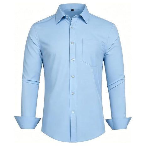 Men's Button Down Long Sleeve Casual Shirt With Pocket (3 Colors)