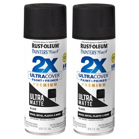 2 Rust-Oleum Painter’s Touch 2X Ultra Cover Spray Paint Cans