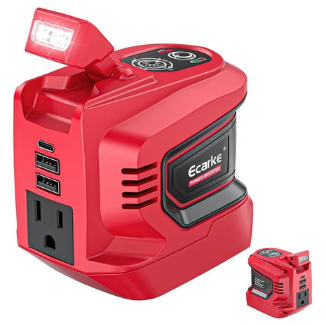 200W Portable Power Inverter Compatible W/ Milwaukee 18V Battery