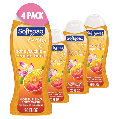 4 Bottles Softsoap Body Wash (2 Variations)