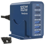 165W GaN 6-Port USB-C Fast Charging Station