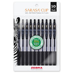 10-Pack Zebra Sarasa Clip Gel Pens (2 Colors)