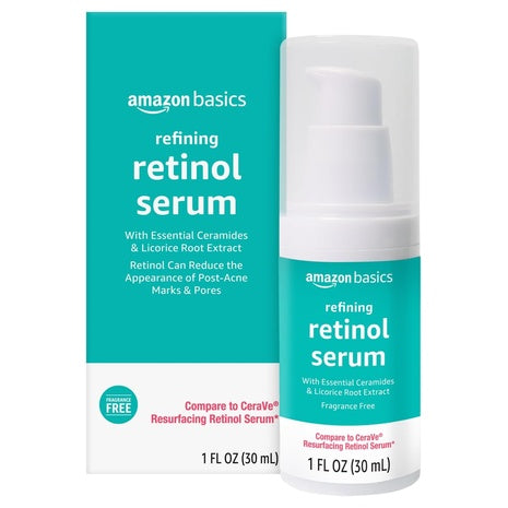 Amazon Basics Facial Retinol Serum w/ Ceramides & Licorice Root Extract