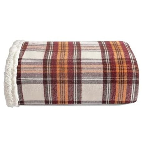 60" X 50" Eddie Bauer Reversible Sherpa Fleece Throw Blanket