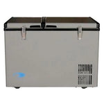 62-Quart Dual Zone Portable Stainless Steel Freezer