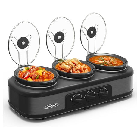 Triple Slow Cooker Buffet Server