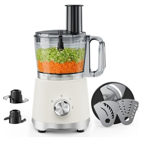 10.5 Cups 600W Powerful Food Processor With 5 Blades