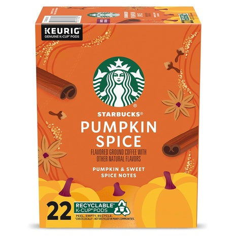 22 Starbucks Pumpkin Spice K-Cup Coffee Pods