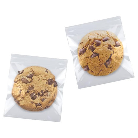 100 Clear Self-Adhesive Cellophane Cookie Bags (5x6 in)