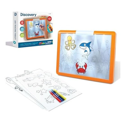 26-Piece Discovery Kids' LED Tracing Tablet Set