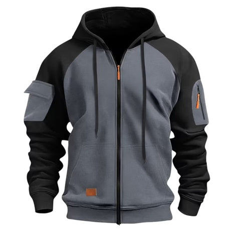Men's Cargo Tactical Work Fleece Zip Up Sweatshirt Jacket (Various)