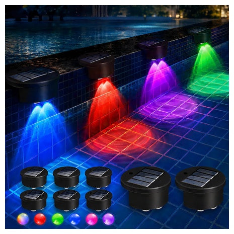 8-Pack IP65 Waterproof Solar Pool Side Lights