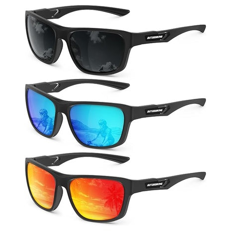 3-Pairs KALIYADI Men's Polarized Sport Sunglasses (Select Colors)