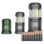 3-Pack Ozark Trail LED Camping Lantern W/ AAA & AA Batteries
