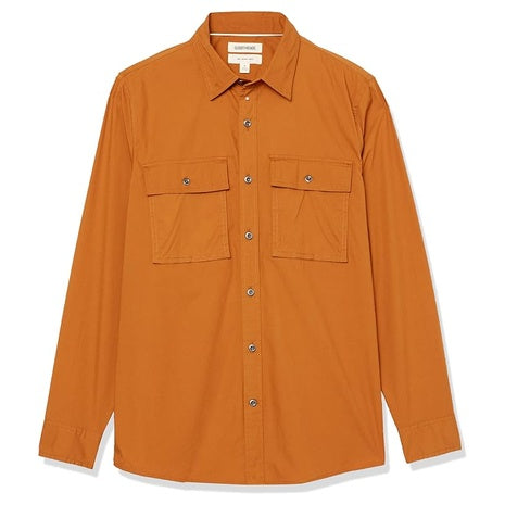 Amazon Essentials Men's Slim-Fit Long-Sleeve Two-Pocket Utility Shirt