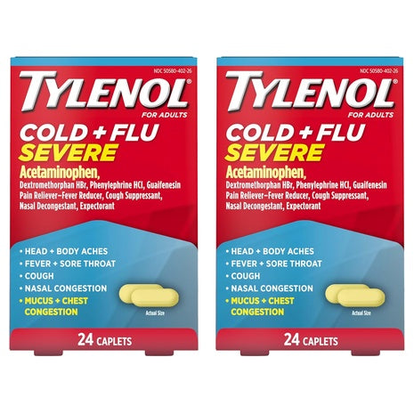 48 Tylenol Cold + Flu Severe Caplets