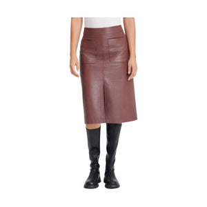 Faux Leather A-Line Skirt