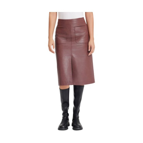 Faux Leather A-Line Skirt