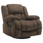 Latitude Run Oversized Swivel Recliner Chair With Massage & Heat
