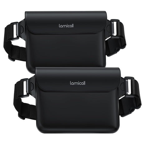 Lamicall 2-Pack Waterproof IPX8 Fanny-Pack Dry Bag Pouch