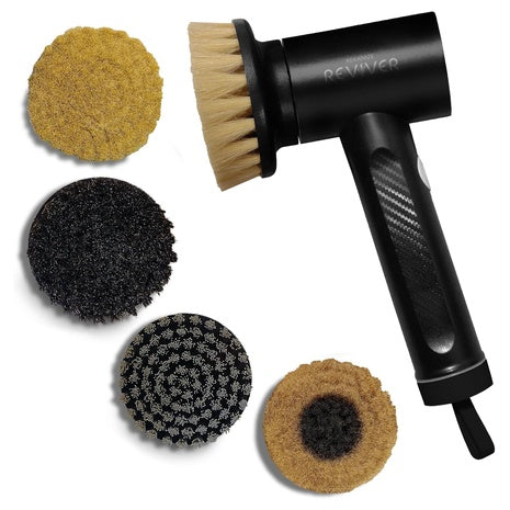 Handheld Electric Shoe Scrub Brush with 4 Brushes