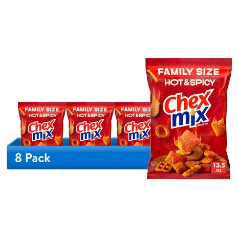 8-Pack Chex Mix Hot & Spicy Snack Mix (OU-D, 13.5oz)
