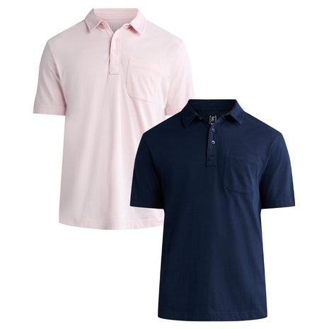 2-Pack George Men’s Jersey Polos (Select Sizes & Colors)