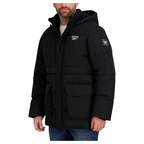 Reebok Men's Puffer Parka Heavyweight Jacket (Large)