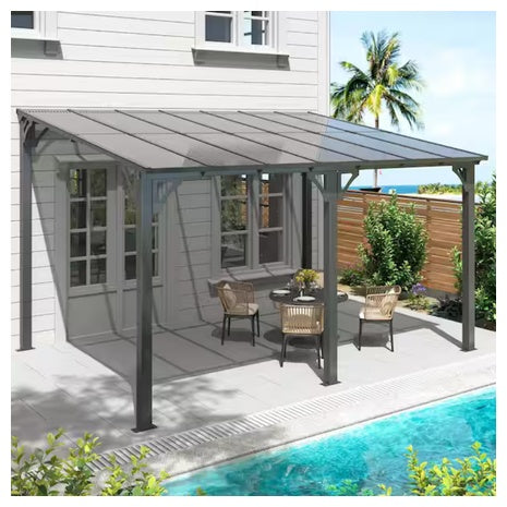 VIWAT 10Ft X 14Ft Hardtop Sloping Pitched Roof Gazebo