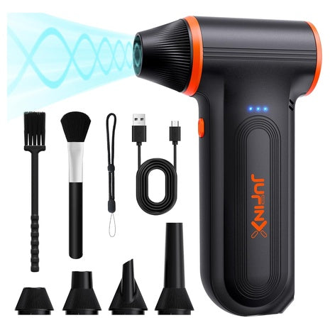 JUFINX 150K RPM Electric Compressed Air Duster W/ 3-Speed