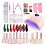 28-Piece MelodySusie Gel Nail Polish Kit with UV Light