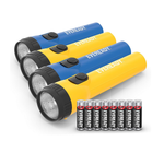 4-Pack LED Flashlights (AA Batteries Included)