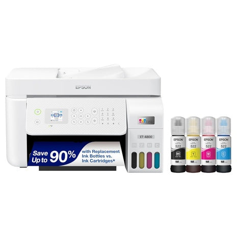 Epson EcoTank ET-4800 Wireless Monochrome Inkjet 4-in-1 Printer