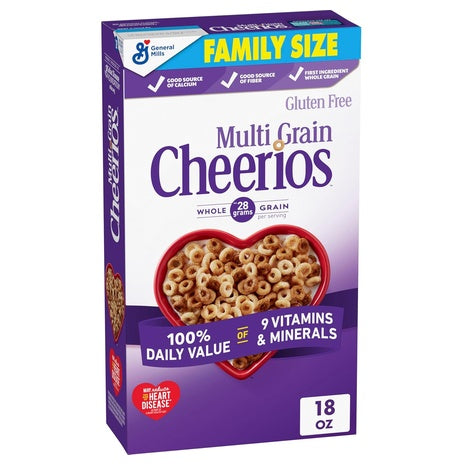 Family Size Box Cheerios Multi Grain Cereal (18oz)