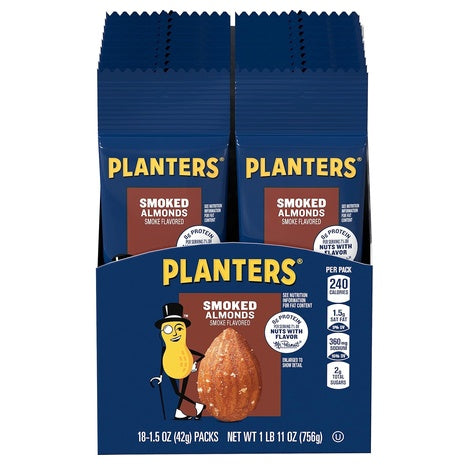 18-Pack Planters Smoked & Salted Almonds (1.5 oz)