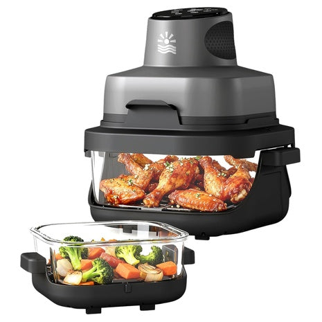 Oylus 4-in-1 1500W Portable Glass Air Fryer