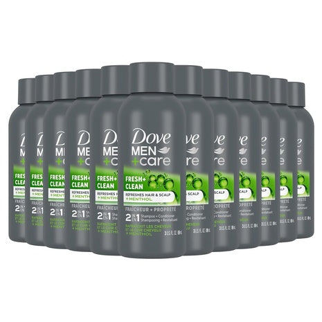 12  Dove Men+Care 2-in-1 Shampoo & Conditioner (Travel Size)
